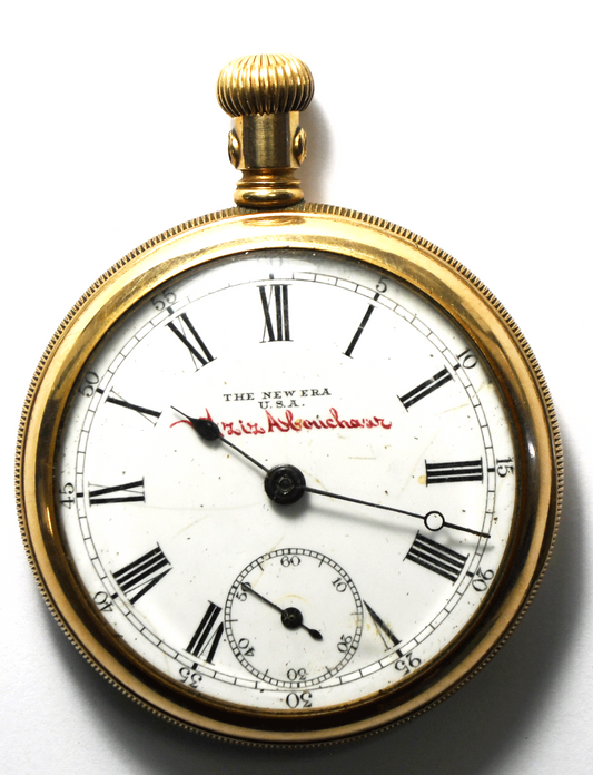 New Era USA Aziz Abouchaar Size 18 OF Pocket Watch GEP Case