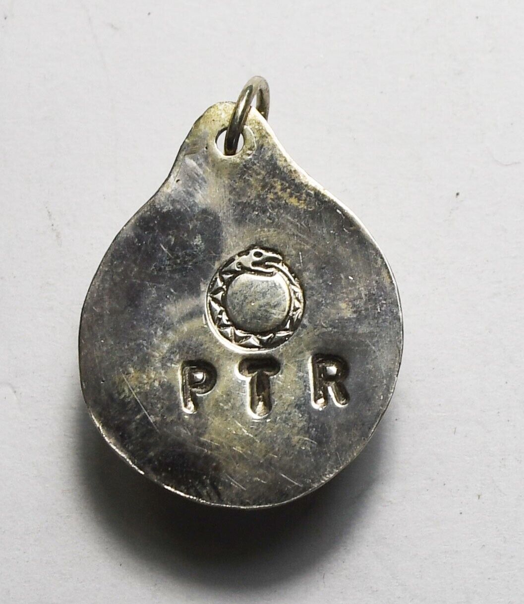 Sterling Silver PTR Round Turquoise 22mm Pendant