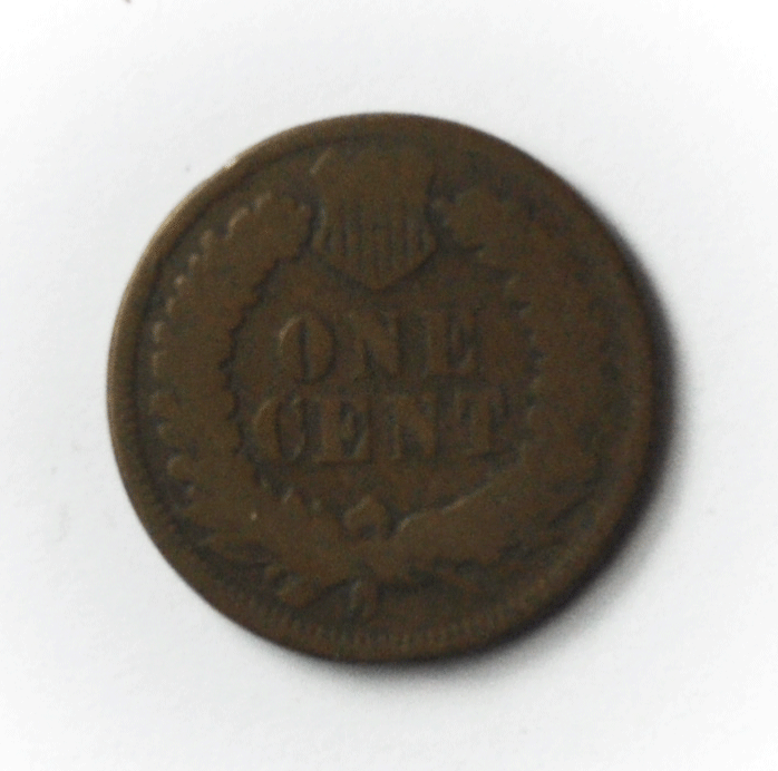 1876 1c Indian Head Penny One Cent US Philadelphia Bronze