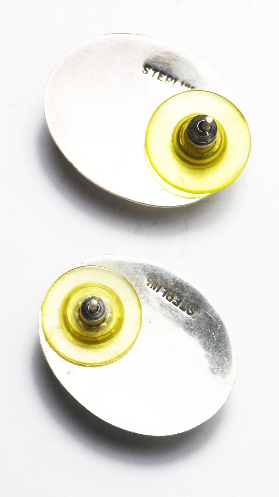Sterling Silver Oval Tiger's Eye Oval Stud Earrings 25mm x 19mm