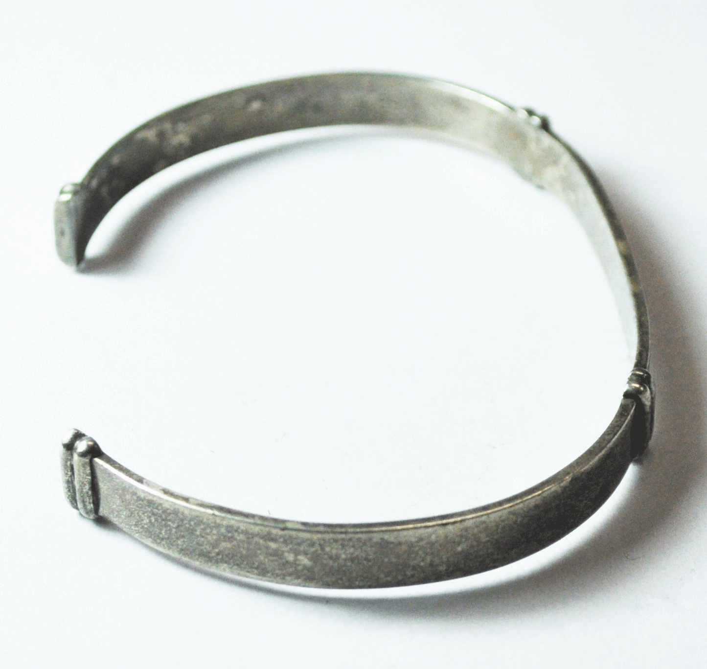 Sterling Silver Richard Kalbe ID Cuff 8mm Bracelet 8" Wrist 17.8g Monogrammed