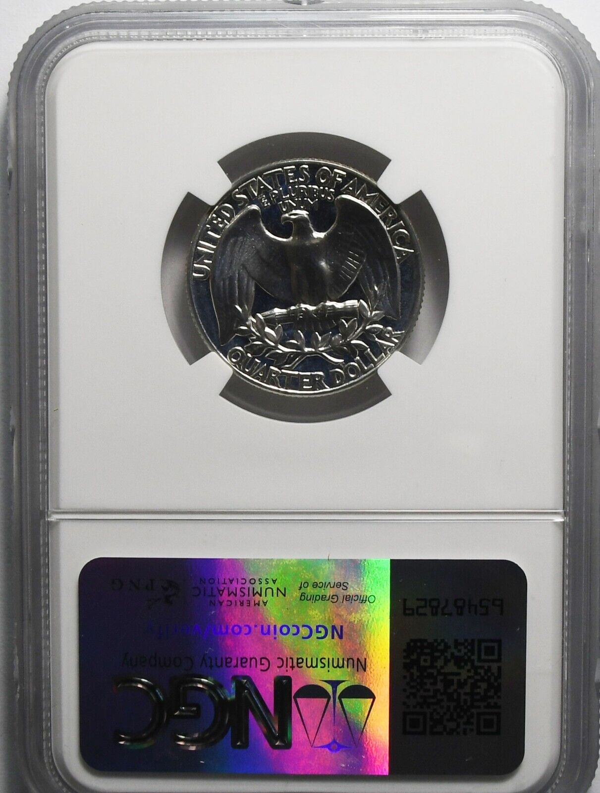 1961 25c Washington Proof Silver Quarter Dollar NGC PF67 Mint Error Struck Thru