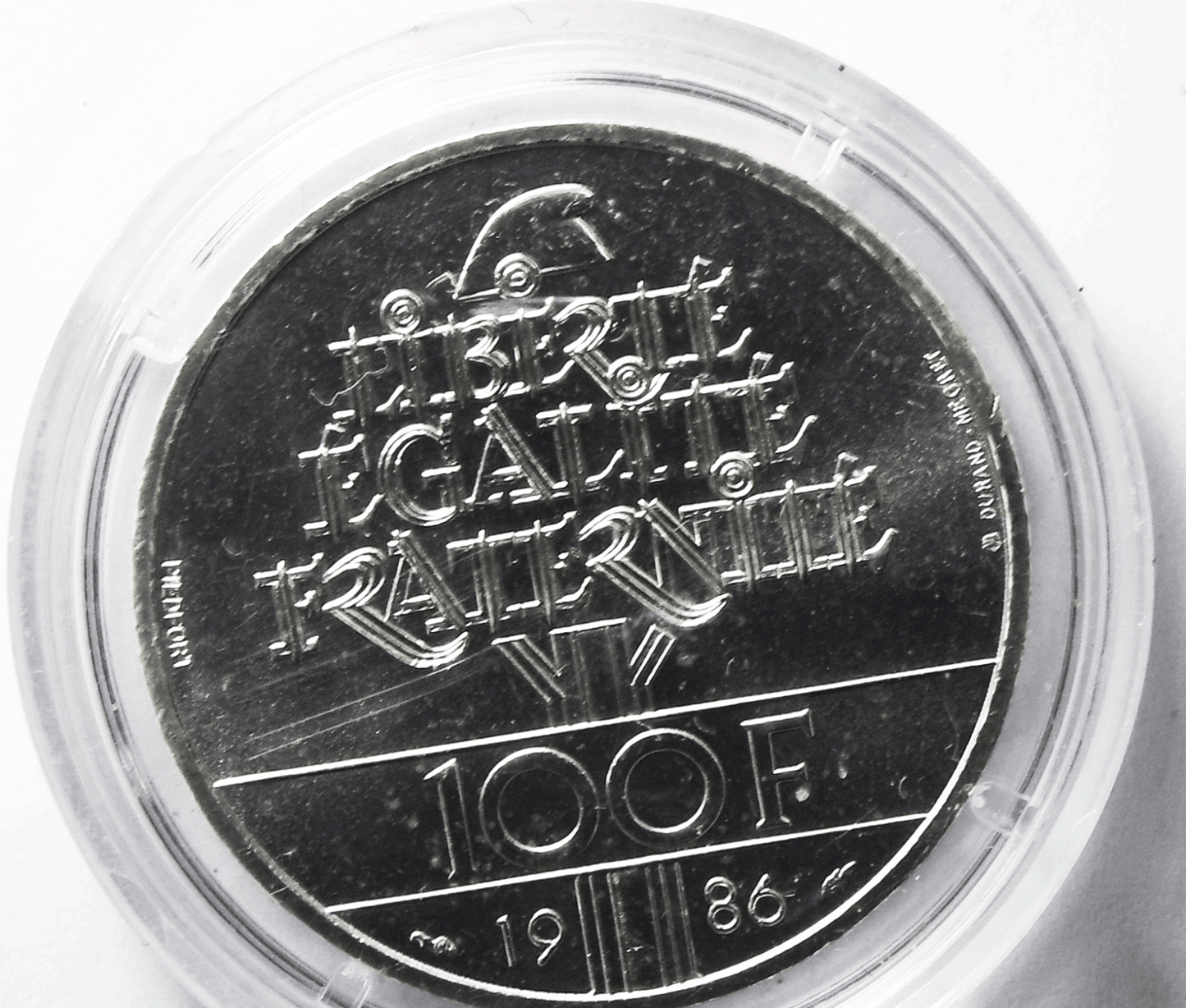 1986 France 100 Francs Silver Statue of Liberty KM#960 Uncirculated