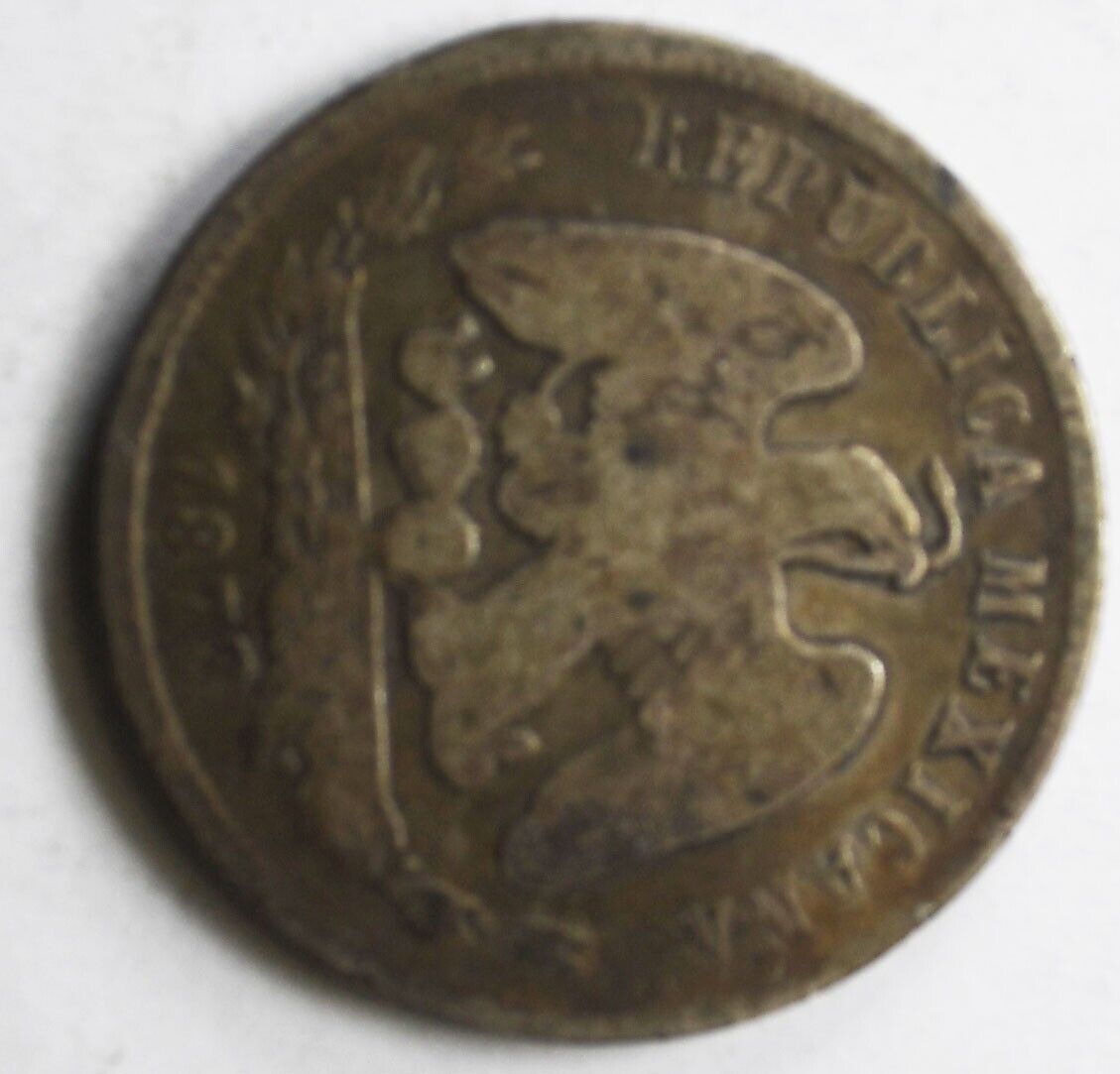 1878 Zs Mexico Second Republic 50 Centavos Silver Coin  KM# 407.8