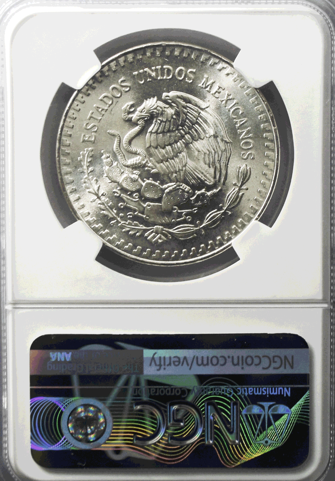 1985 Mexico 1 oz Silver Onza Libertad .999 Fine Silver Plata NGC MS66