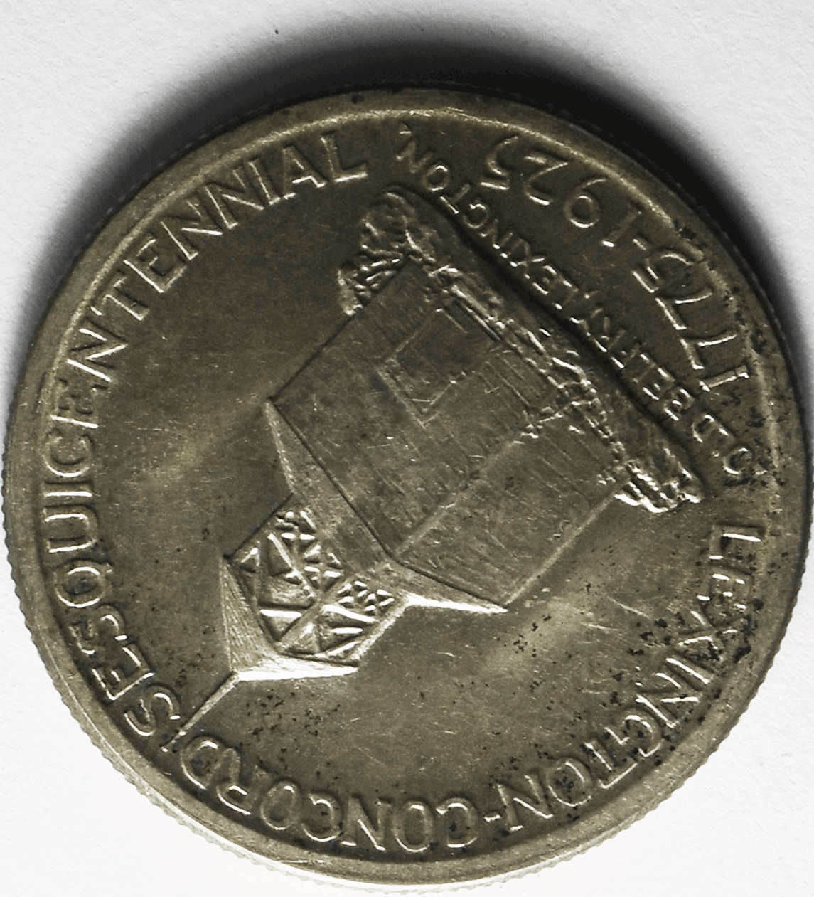 1925 50c Lexington Concord Sesquicentennial Commemorative Silver Half Dollar