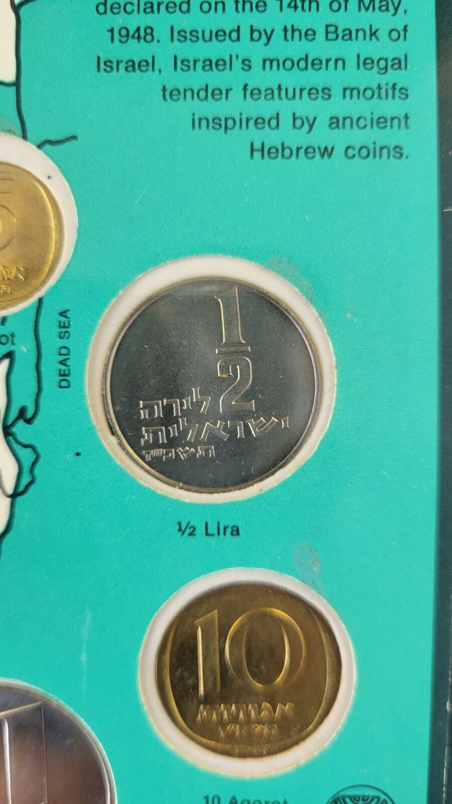 1967 Coins of Israel 6 Coin Set in Original Mint Packaging Jerusalem