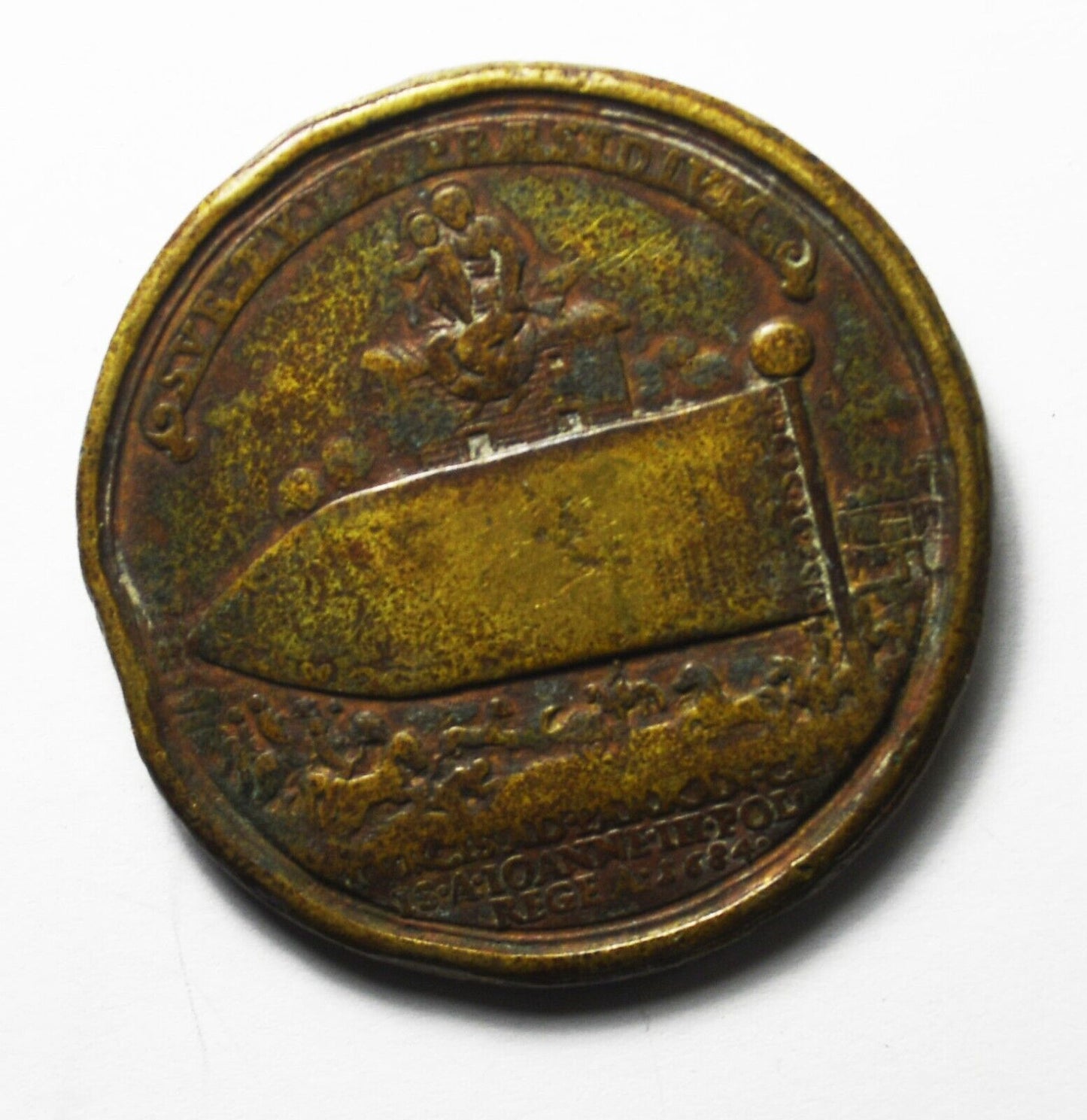 Pope Innocent XI Battle of Parkany 39mm Bronze Medal Rare