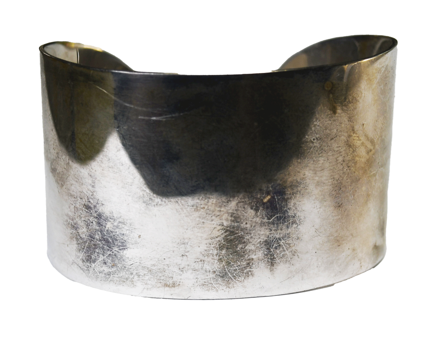 Sterling Silver Plain Cuff Bracelet 35mm 6.5" Wrist