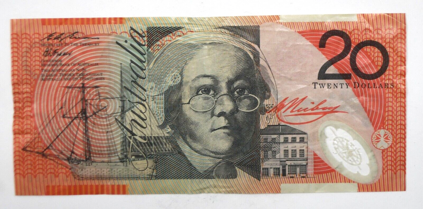 1994-96 $20 Twenty Dollars Common Wealth of Australia Banknote KJ94013286