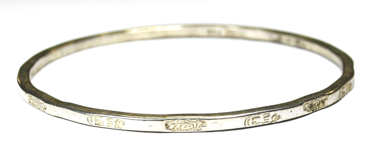 Sterling Silver Medium Bangle Bracelet 3mm