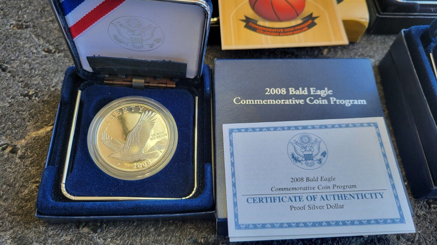 US Mint 2020, 10, 14 Commemorative Silver $1 Baseball, Basketball, Eagle, Scout