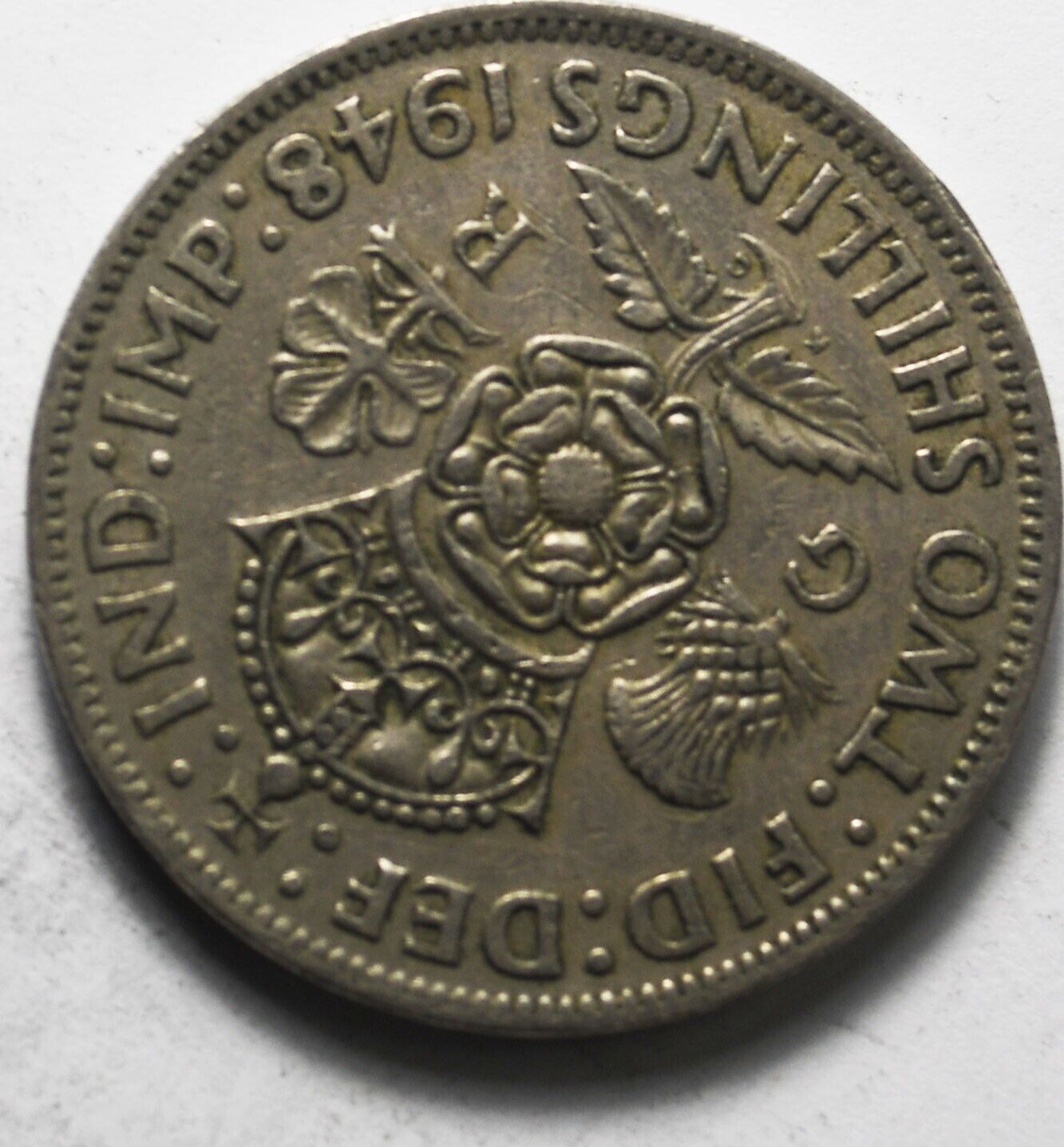 1948 Great Britain One Florin 2 Shillings KM# 865 Copper Nickel Coin