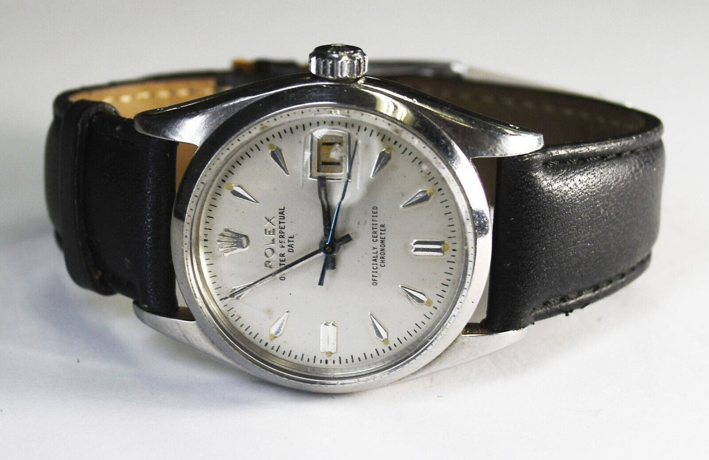 1959 Men's Rolex Date 6534 Wristwatch 1030 Automatic 34mm Stainless