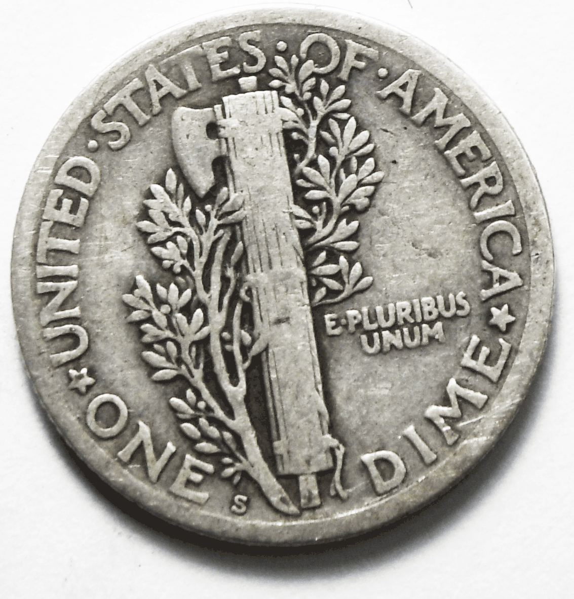1918 S Mercury Silver Dime Rare Ten Cents San Francisco
