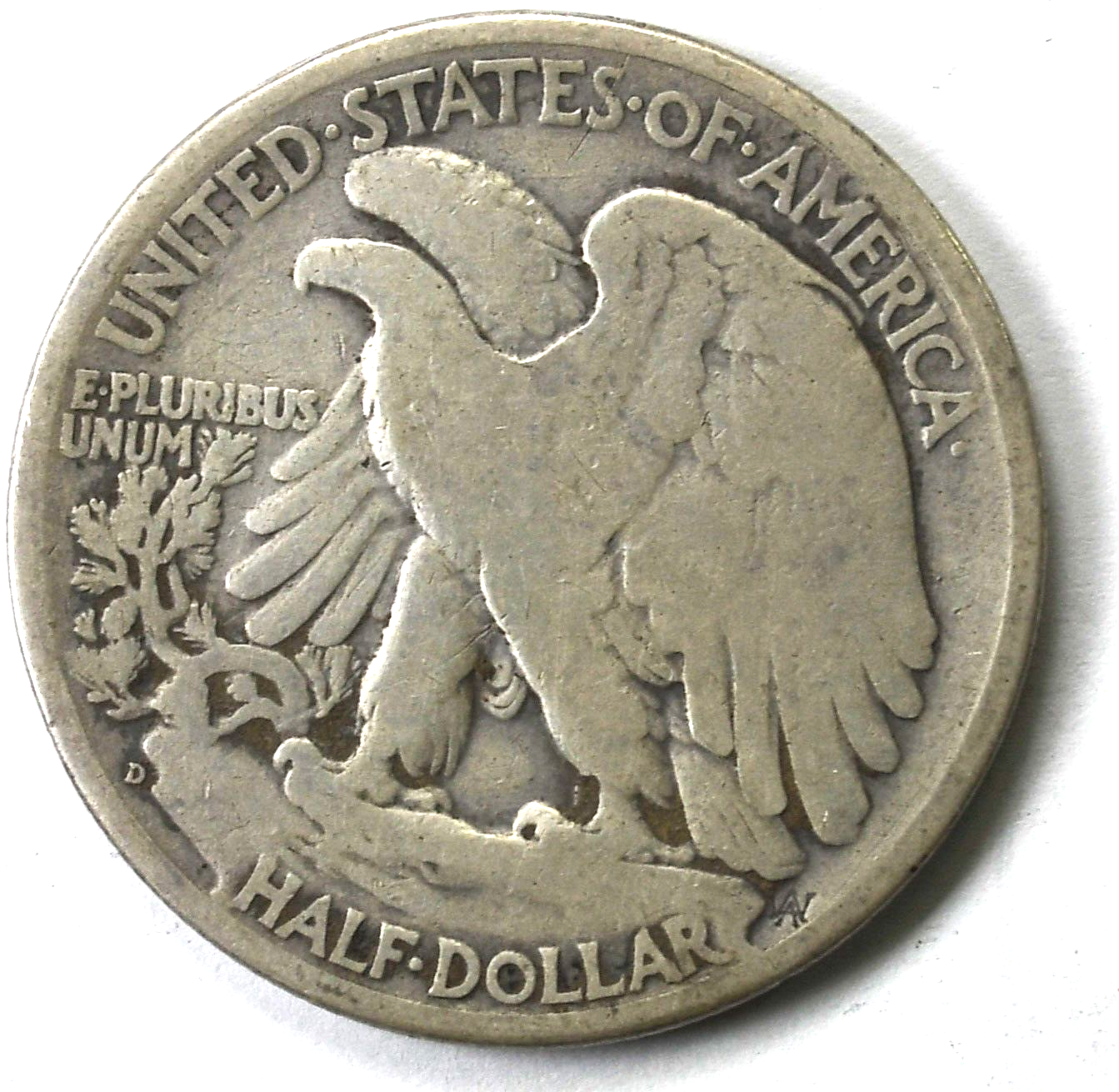 1938 D 50c Walking Liberty Silver Half Dollar Fifty Cents Denver Rare