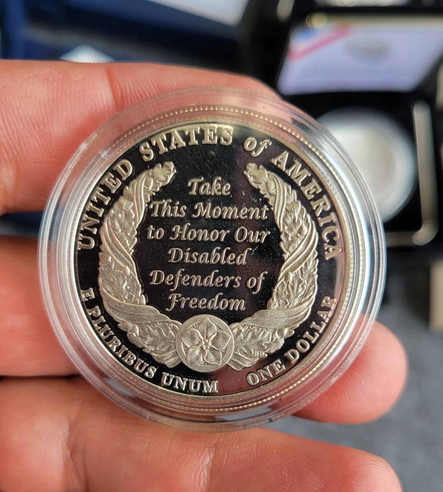 US Mint 2010, 07, 19 Commemorative Silver $1 Little Rock, Legion, Apollo, Vets