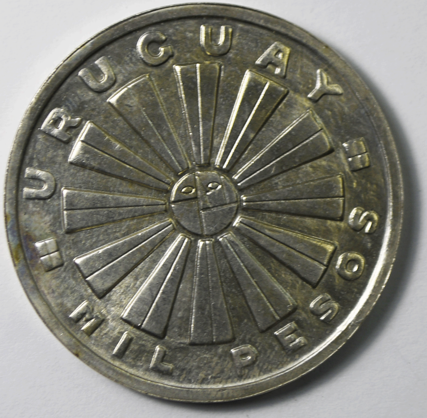 1969 Uruguay Mil 1000 Pesos Silver Coin KM# 55