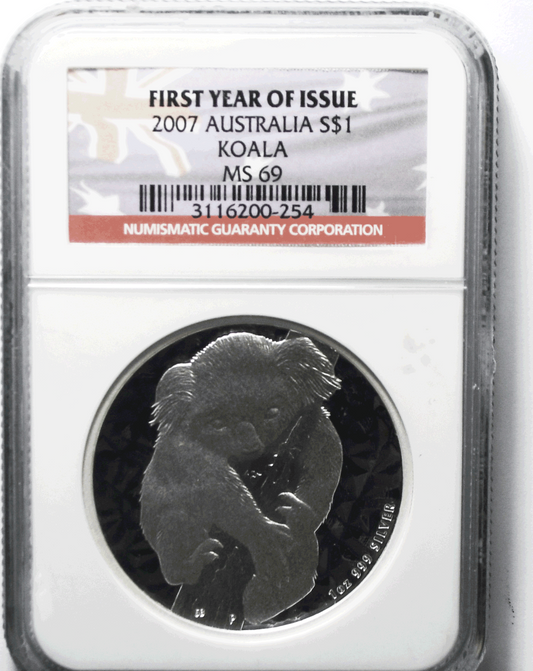 2007 P $1 Australia Koala  NGC MS69 First Release One Ounce Coin .999