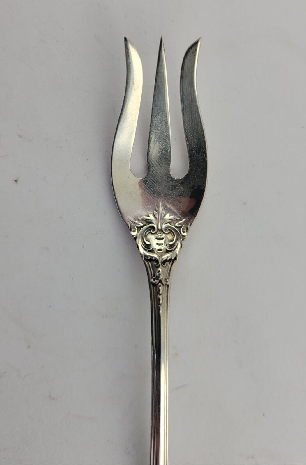 Reed & Barton Francis I Sterling 5 7/8" Short Handle Pickle/Olive Fork .78oz.