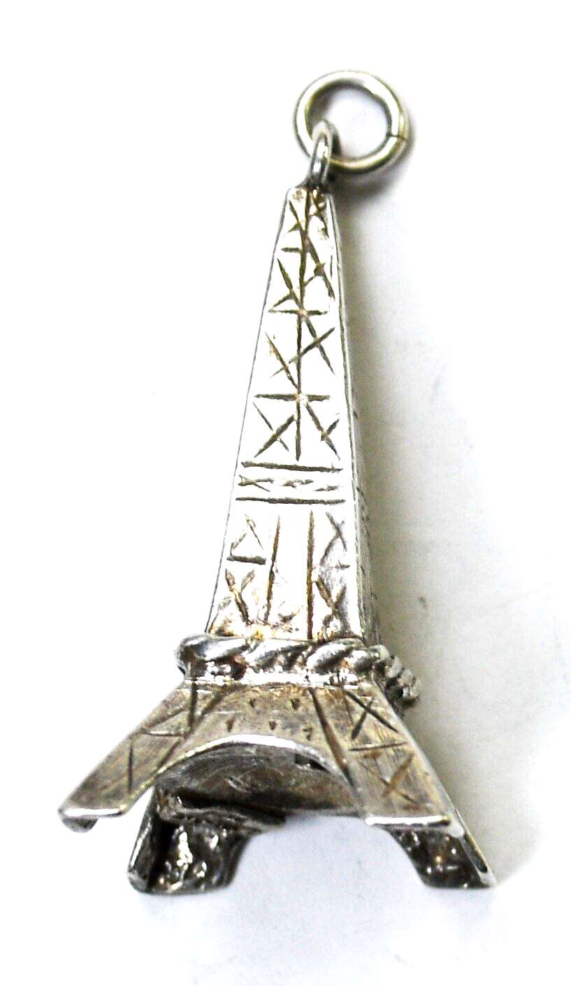 Sterling Silver Lancôme Paris Eiffel Tower Pendant 35mm x 17mm
