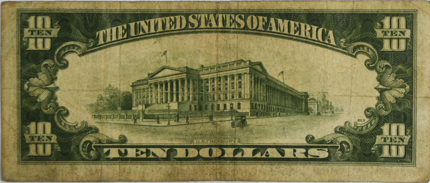 1934 A $10 Silver Certificate Note WWII Emergency Issue North Africa A91563956A