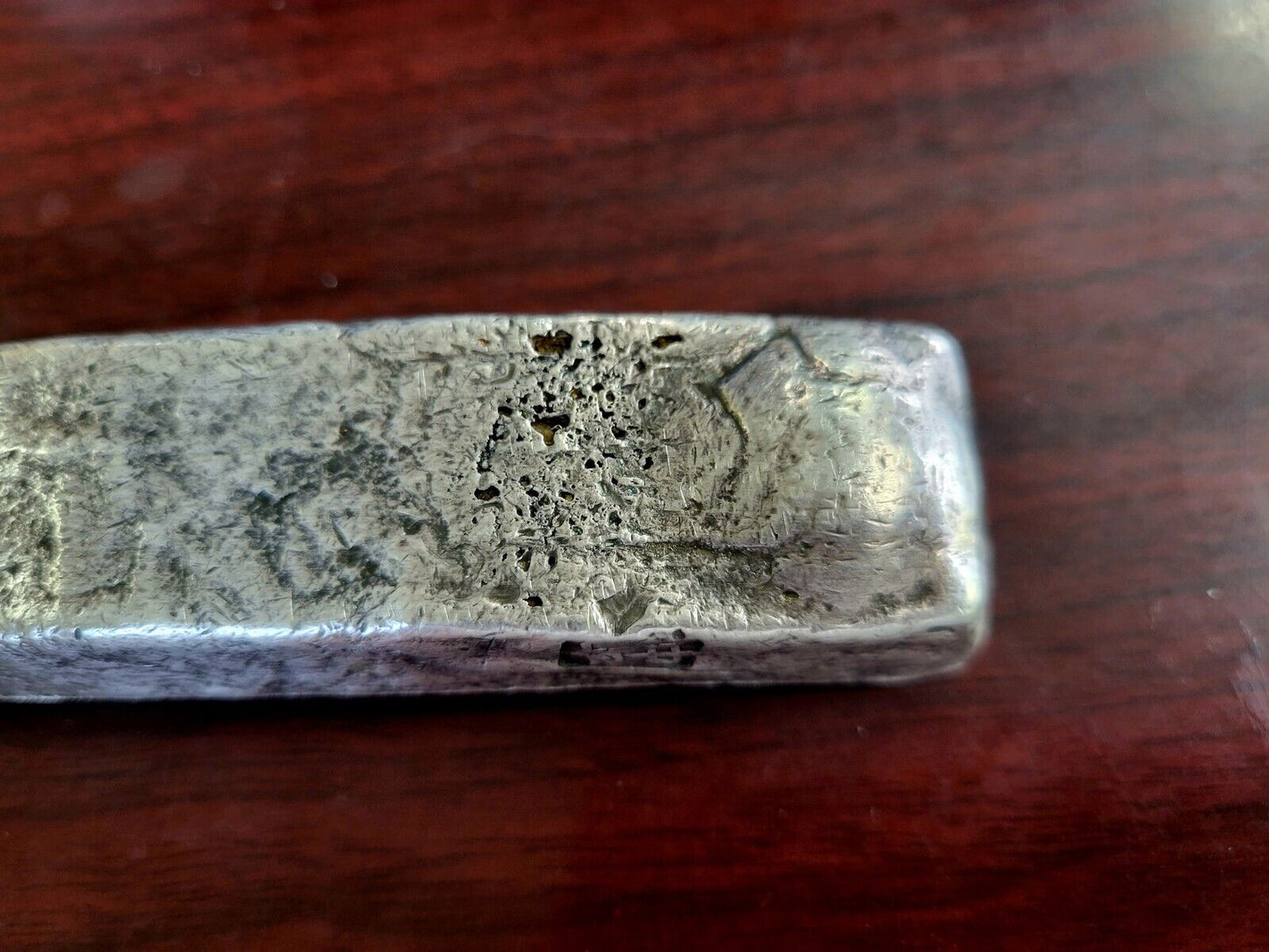 Vintage 11.8oz. Tael Fine Silver Bar Vietnam, Chinese, Japanese Asian
