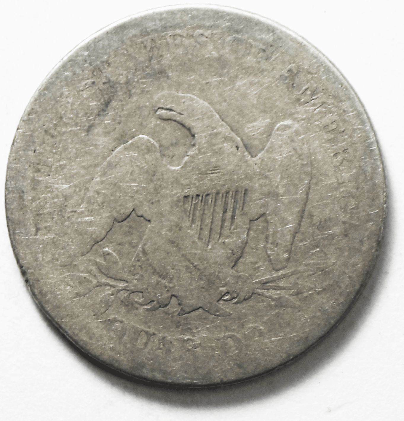 1861 25c Seated Liberty Silver Quarter Dollar Twenty Five Cents Philadelphia