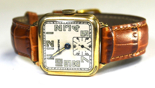 Vintage Hamilton 987-F Manual Wind 28mm Yellow GF Square Wristwatch