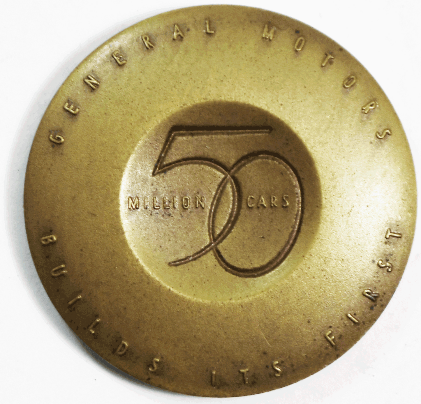 1-1/4" 1954 General Motors 50 Fifty Million Cars Medal 31mm