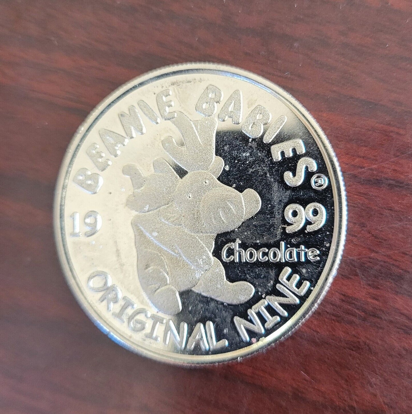 1999 Beanie Babies Chocolate Original 9 Official Club Token Medal