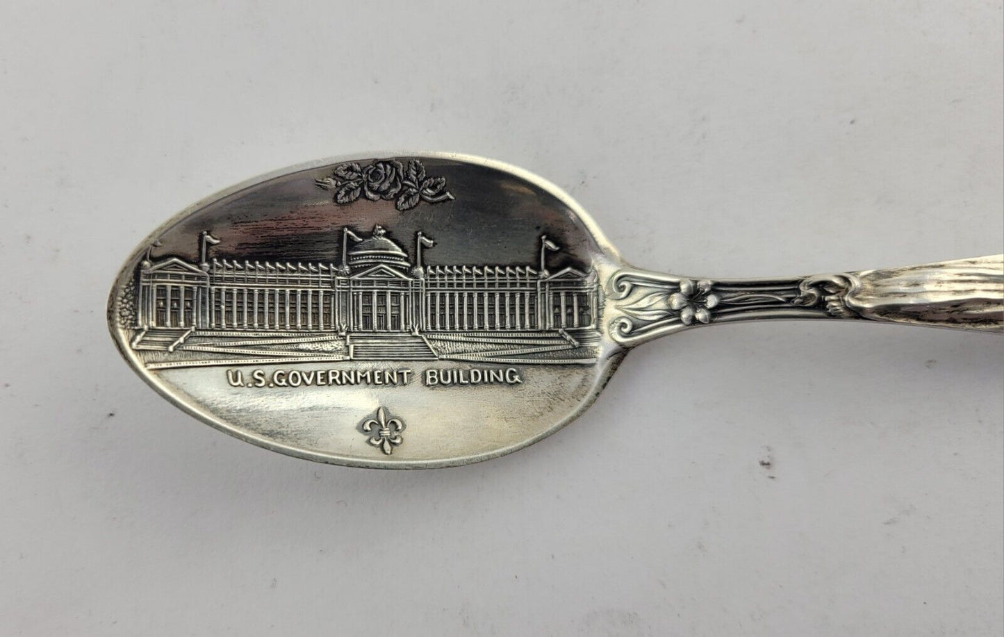Sterling Souvenir Spoon 6 1/2" St. Louis MO U.S. Government Building .84oz.
