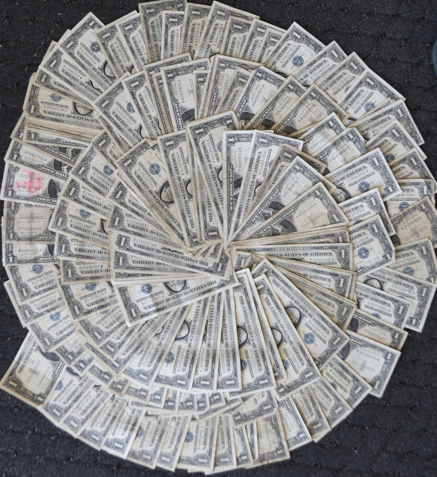 166- 1957 A $1 One Dollar Silver Certificate Blue Seal Notes Lot 1957A