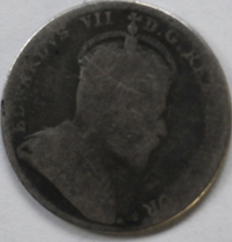 1909 Canada 10c Ten Cents Silver Coin Dime KM# 10