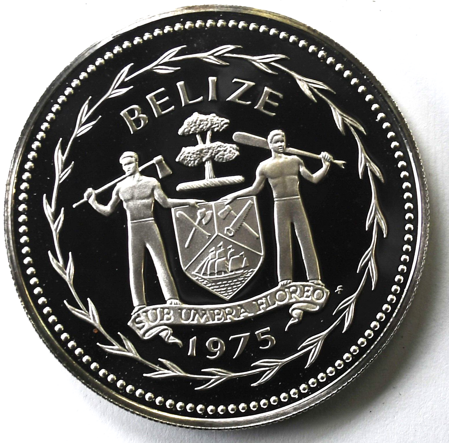 1975 $10 Belize 10 Dollars Proof Silver Coin KM# 45a