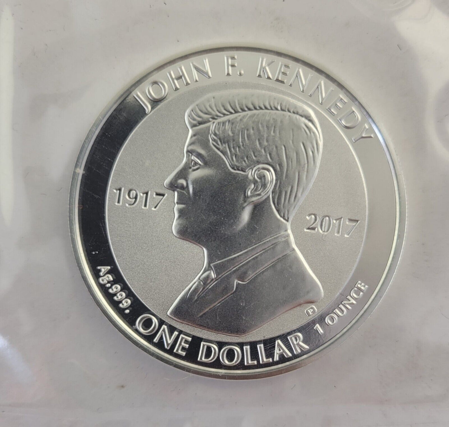 2017 John F Kennedy British Virgin Islands 1oz. .999 Fine Silver Commemorative