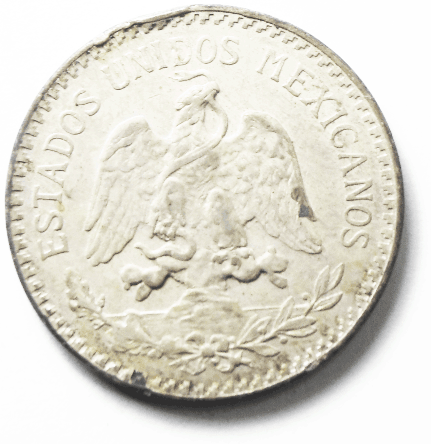 1935 Mexico Estados Unidos Mexicanos Fifty Centavos 50c Silver Coin KM#447