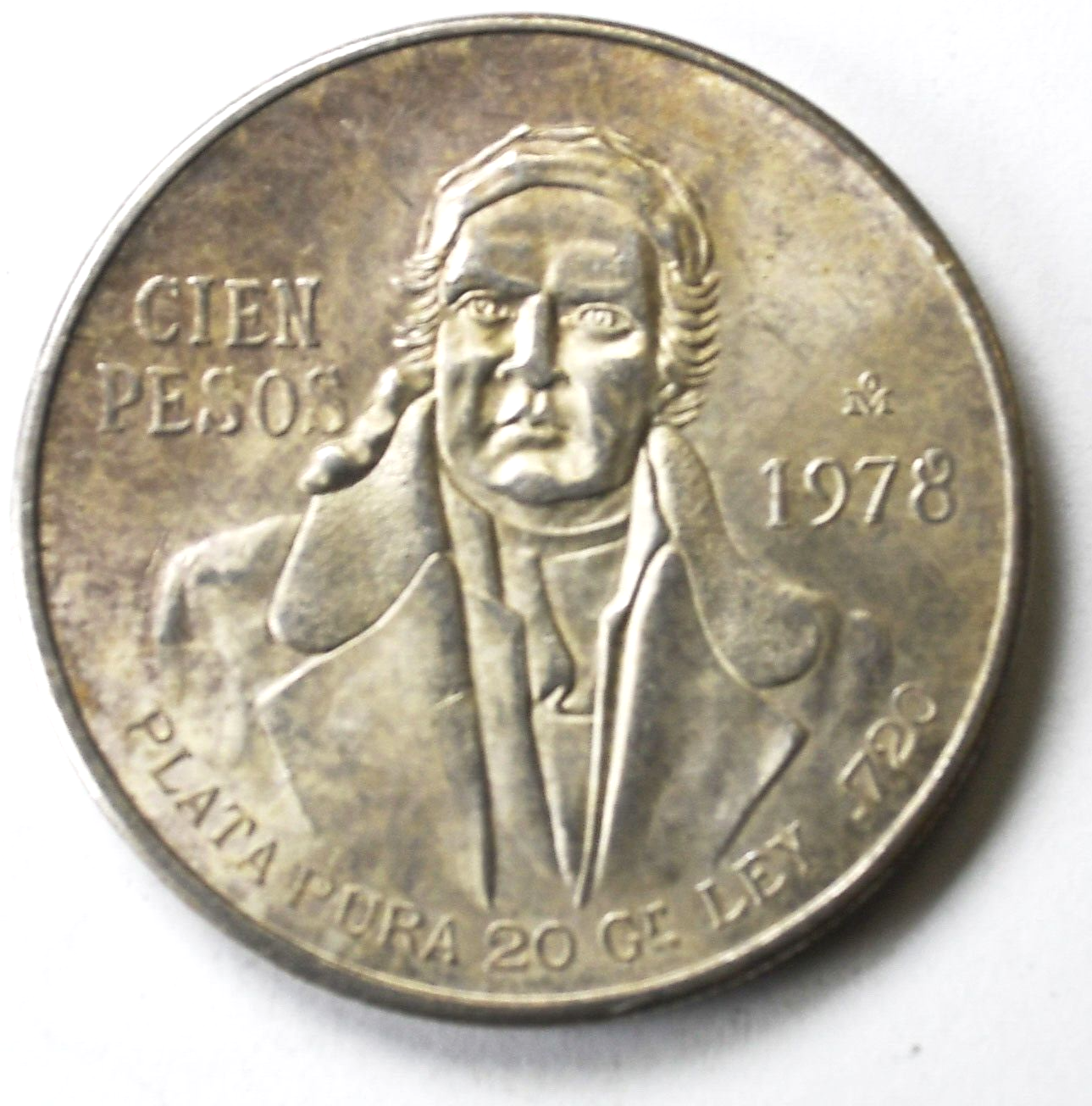 1978 Mexico Estados Unidos Mexicanos One Hundred 100 Pesos Silver Coin KM#438.2