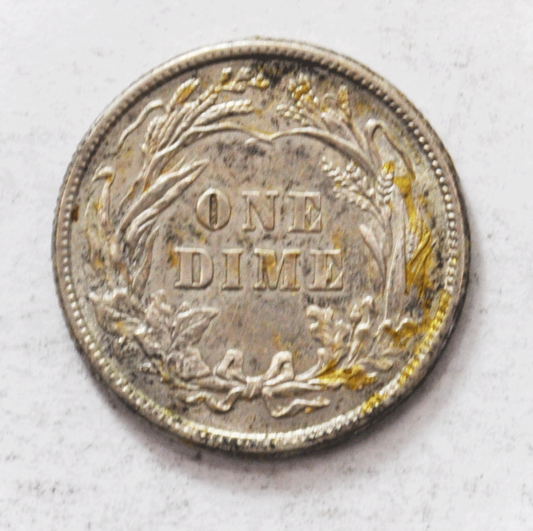 1910 10c Barber Liberty Dime Ten Cents US Philadelphia