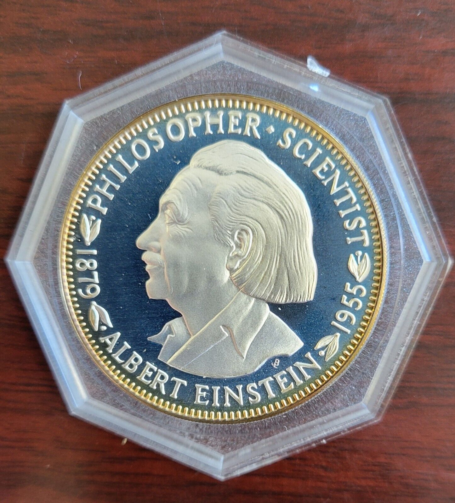 1968 Franklin Mint Albert Einstein Scientist Philosopher Medal
