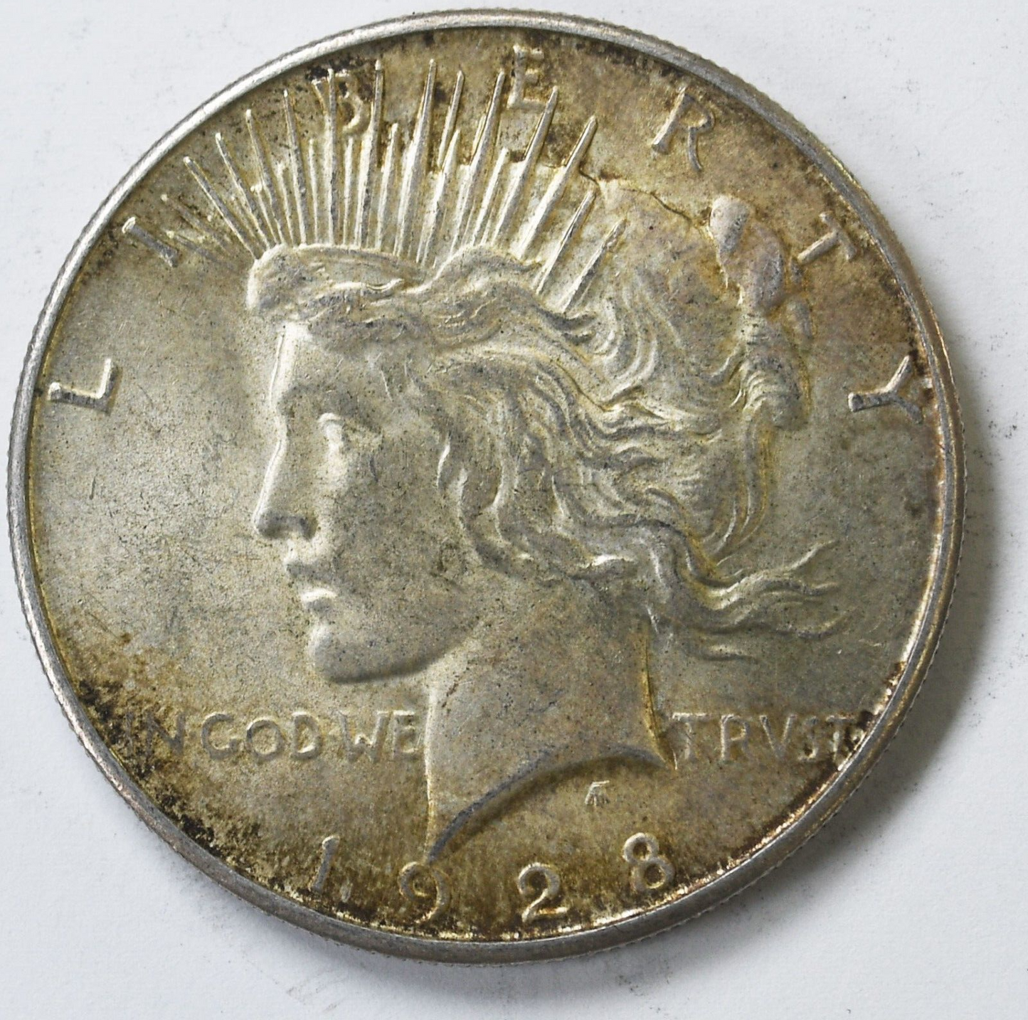 1928 S $1 Peace Silver One Dollar US San Francisco AU