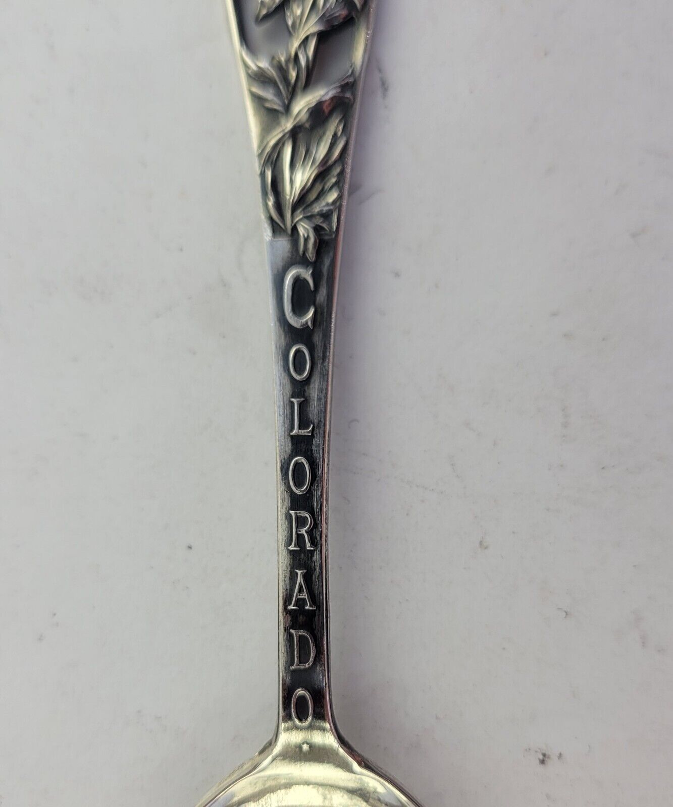 Colorado Sterling Silver 5 5/8" Souvenir Spoon .69oz. Columbine State Flower