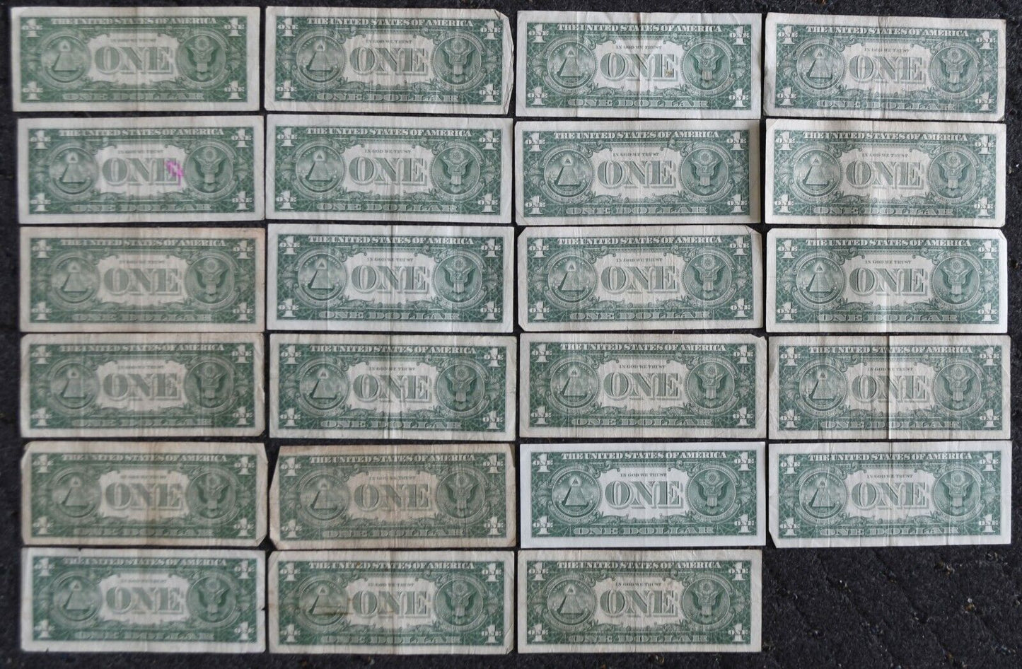 23- 1957 A $1 One Dollar Silver Certificate Blue Seal Star Notes Lot 1957A