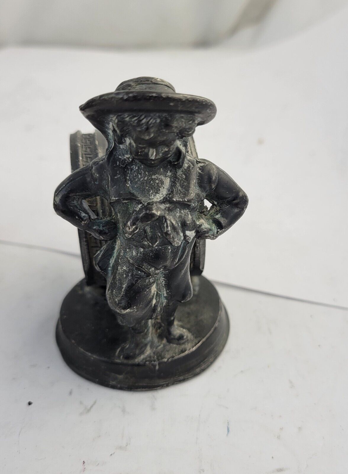 4 Victorian Figural Silver Plate Napkin Ring Holders Eagle. Boy Dog, Girl Child