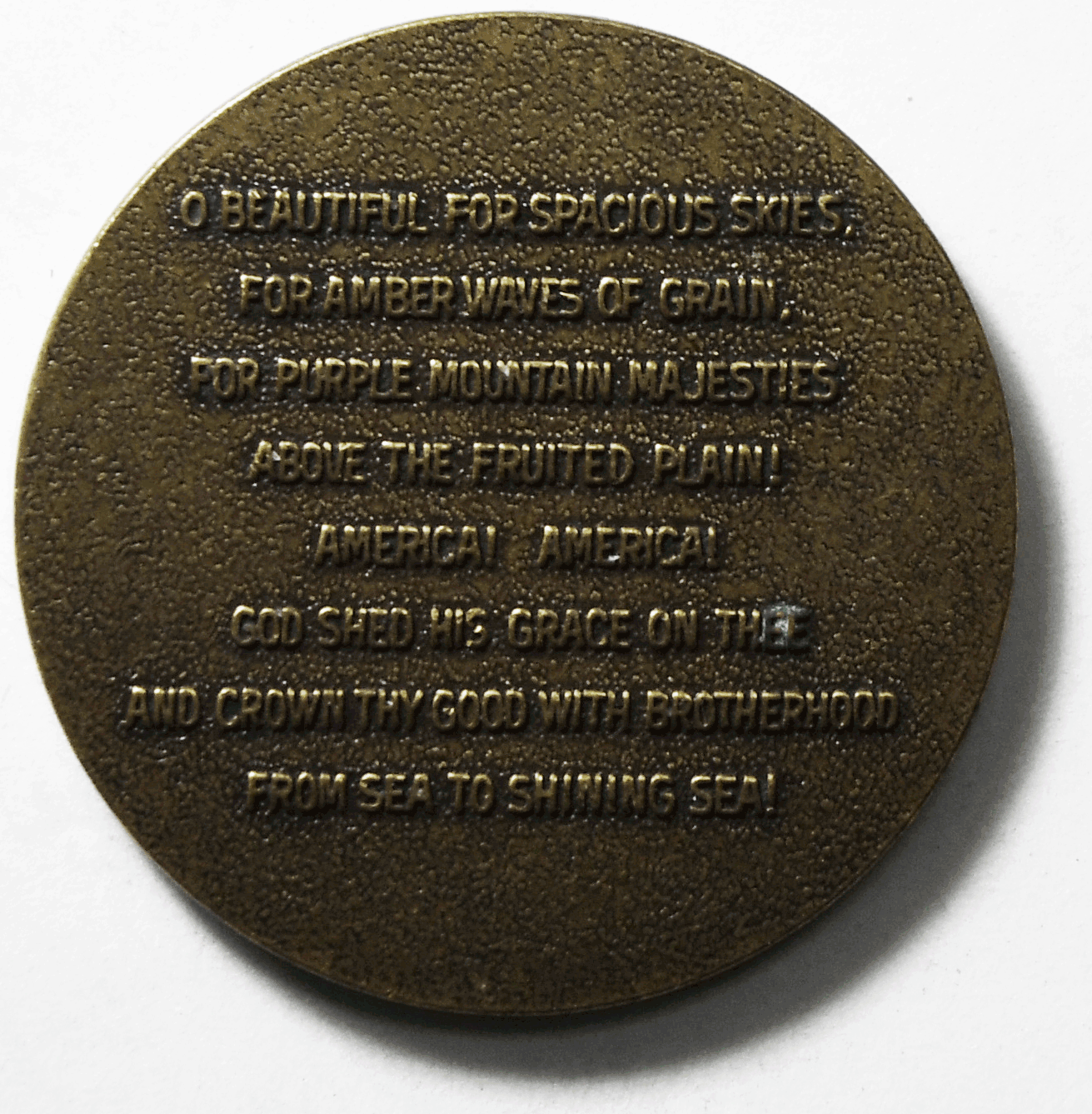 America the Beautiful Pikes Peak Katharine Lee Bates Medal 29mm