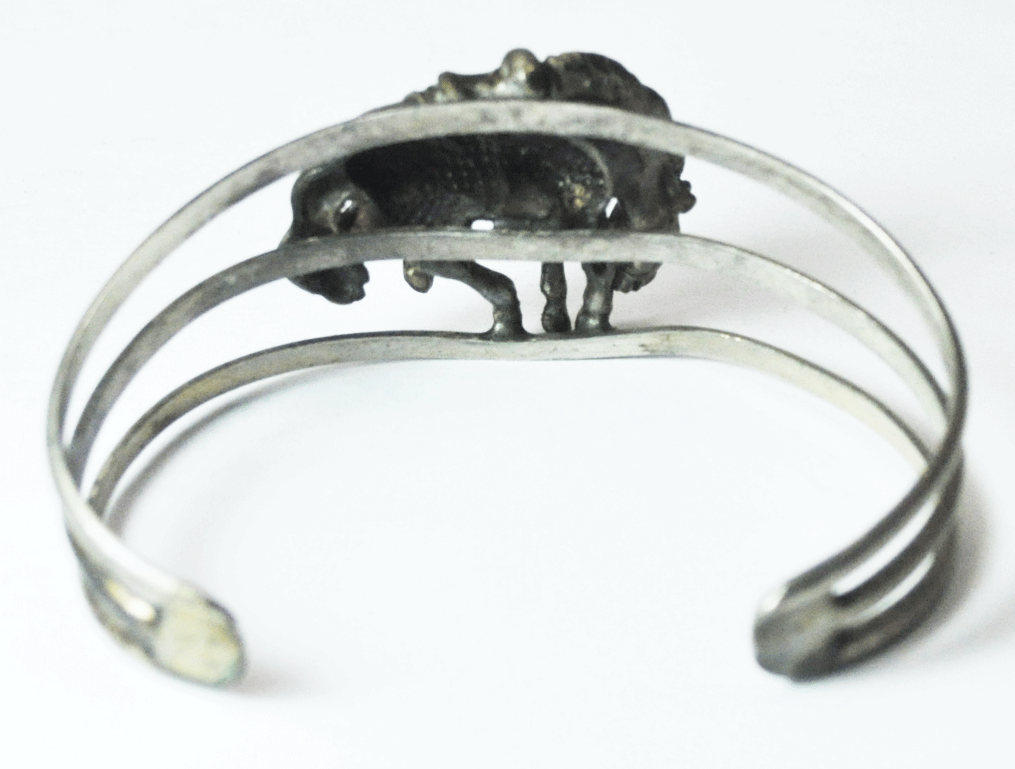 Sterling Silver Carol Felley Bucking Horse Split Cuff Bracelet 16mm 7-1/4" Wrist