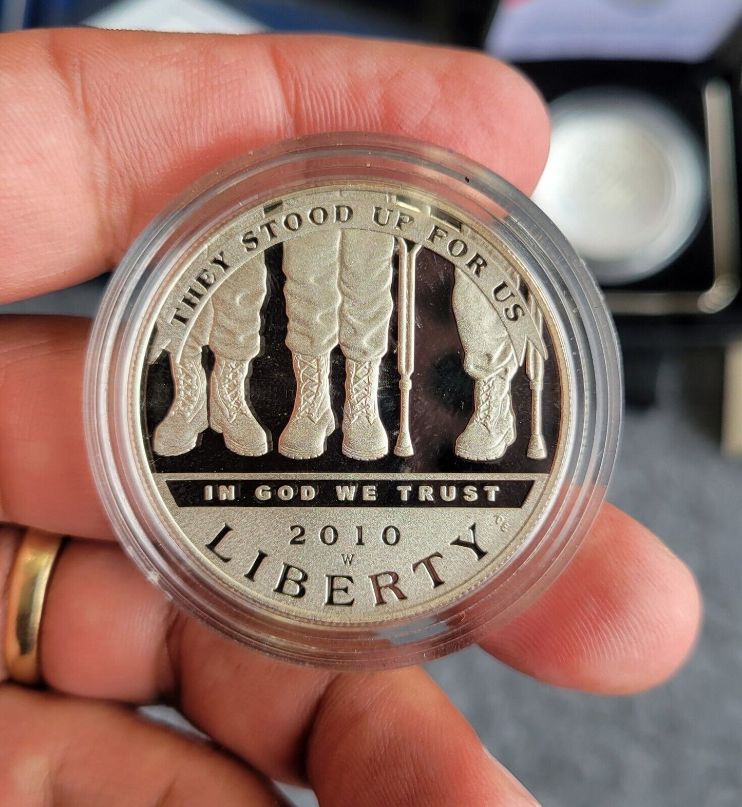 US Mint 2010, 07, 19 Commemorative Silver $1 Little Rock, Legion, Apollo, Vets