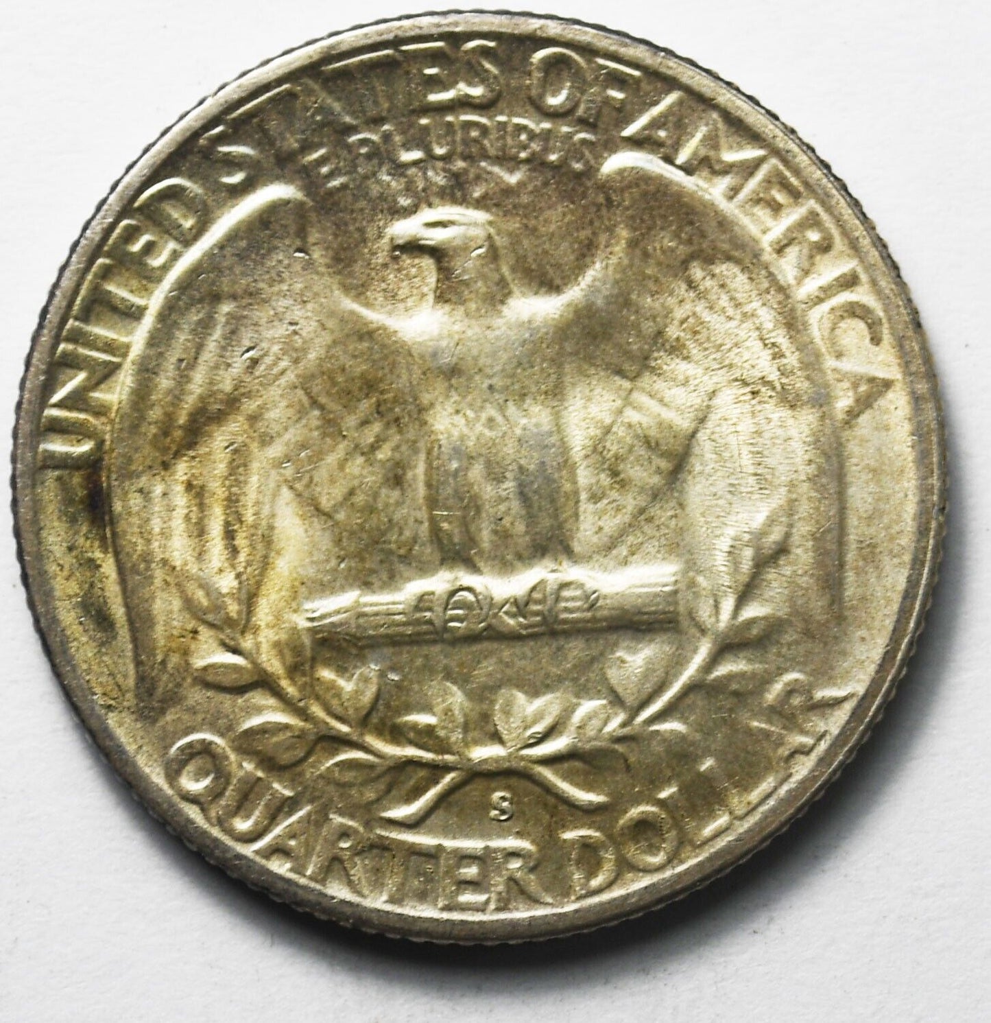 1945 S 25c Washington Silver Quarter Dollar San Francisco AU