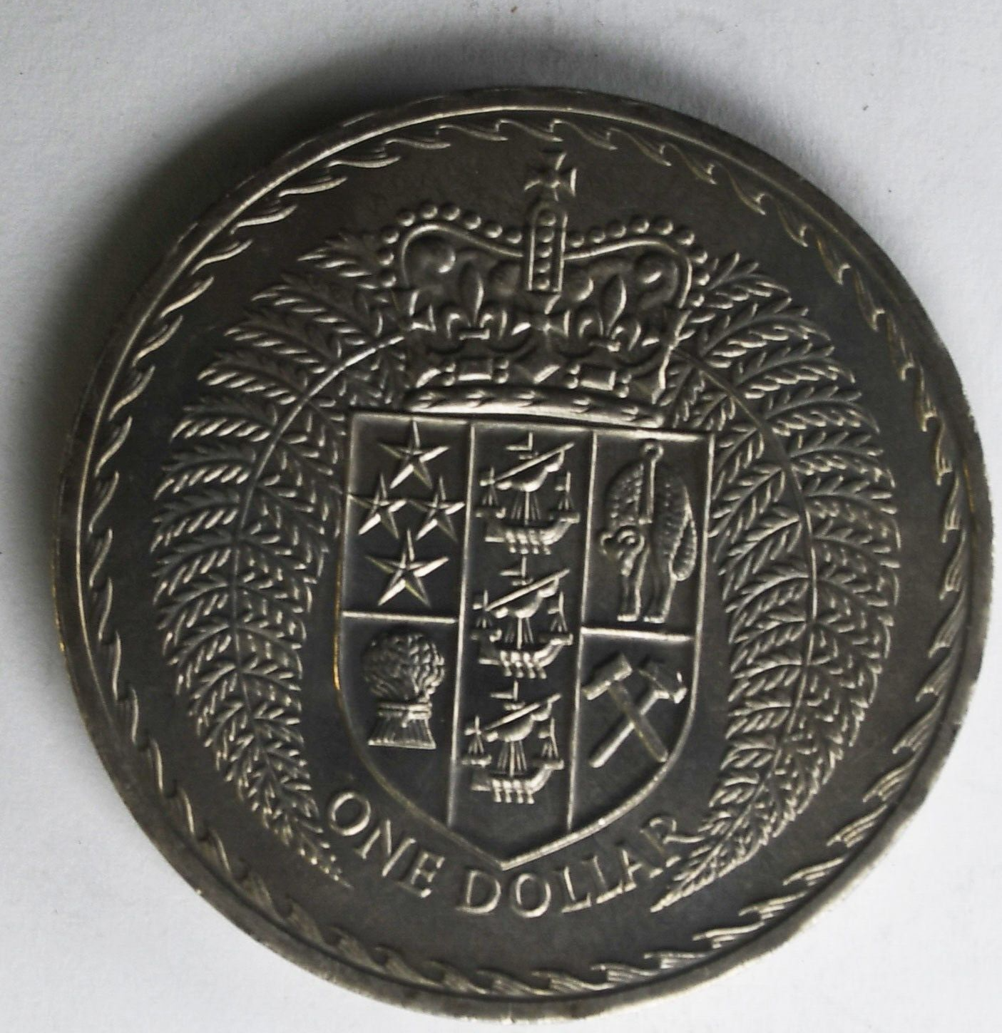 1967 New Zealand One Dollar KM# 38.1