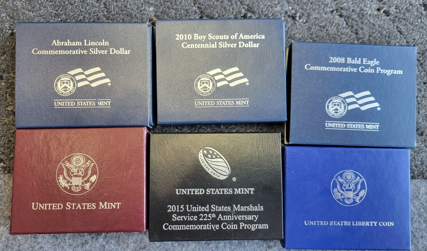 US Mint 2015, 86, 08, 15 Commemorative Marshals, Ellis, Scouts, Lincoln, Eagle
